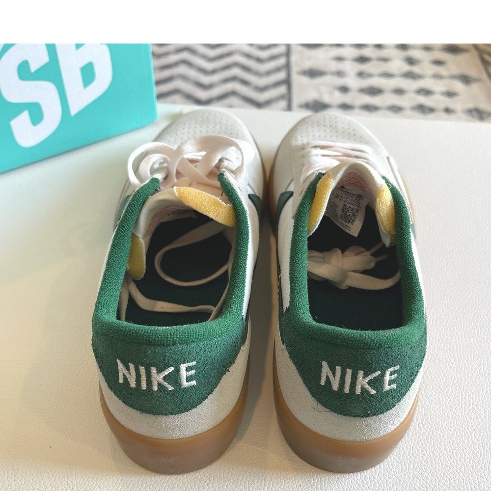 Nike SB Heritage Vulc Sail Gorge Green Mens 8.5 Womens 10 CD5010-104 Gum Sole - Picture 4 of 8